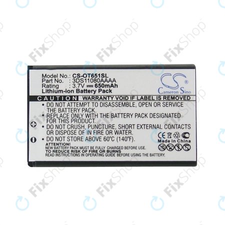 Baterie pro Alcatel Lollipops, 650mAh, Li-Ion, 3.7V, 3DS11080AAAA, HQ