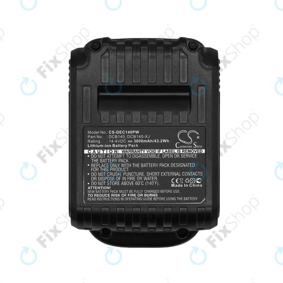 Baterie pro Dewalt DCB090, XR, 3000mAh, Li-Ion, 14.4V, DCB140, HQ