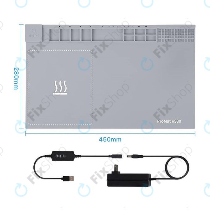 Refox ProMat RS30 - Tepelná Podložka pro Demontáž LCD Displejů - 45 x 28cm