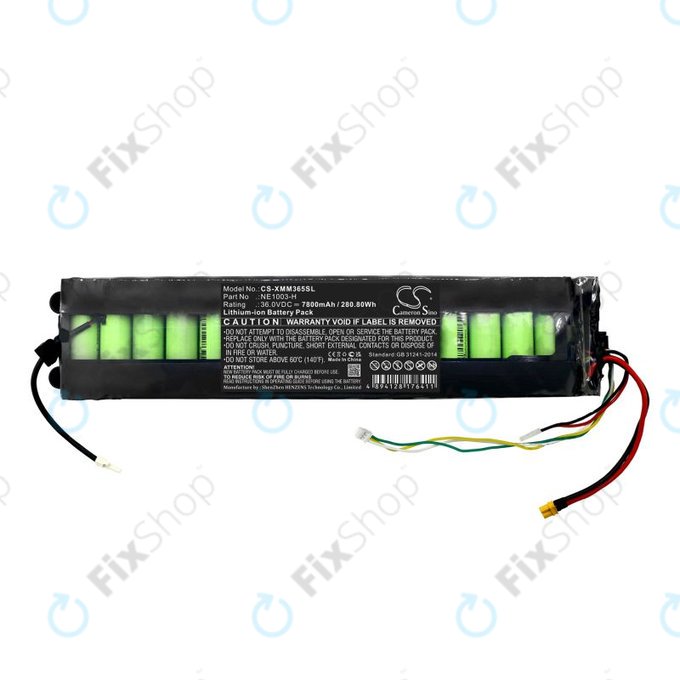 Baterie pro Xiaomi 1s, Essential, M365, Mi Scooter 3, 7800mAh, Li-Ion, 36V, NE1003-H, HQ