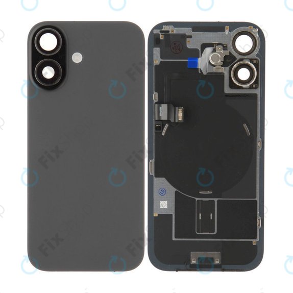 Sklo zadního housingu pro iPhone 17, Black, Pulled A