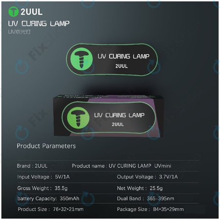 Mini UV vytvrzovací lampa, 2UUL SC08