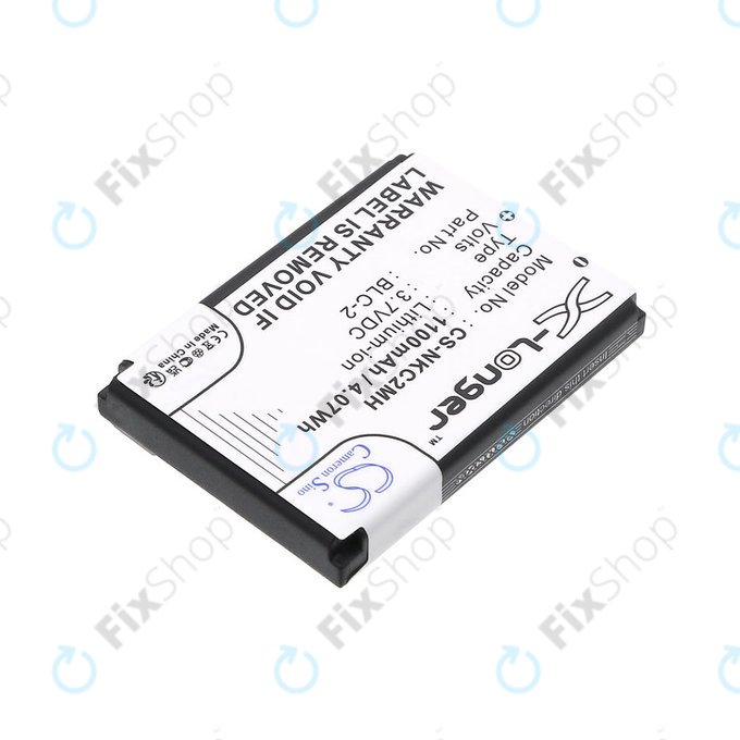 Baterie pro Nokia 3310, 3330, 1220, 1260, 3560, 5510, 6650, 6800, BLC-2, Li-ion, 3.7V, 1100mAh, HQ