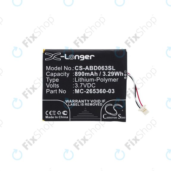 Amazon Kindle 7th, 8th, 499, 558, X - Baterie MC-265360-03, 58-000083 890mAh HQ