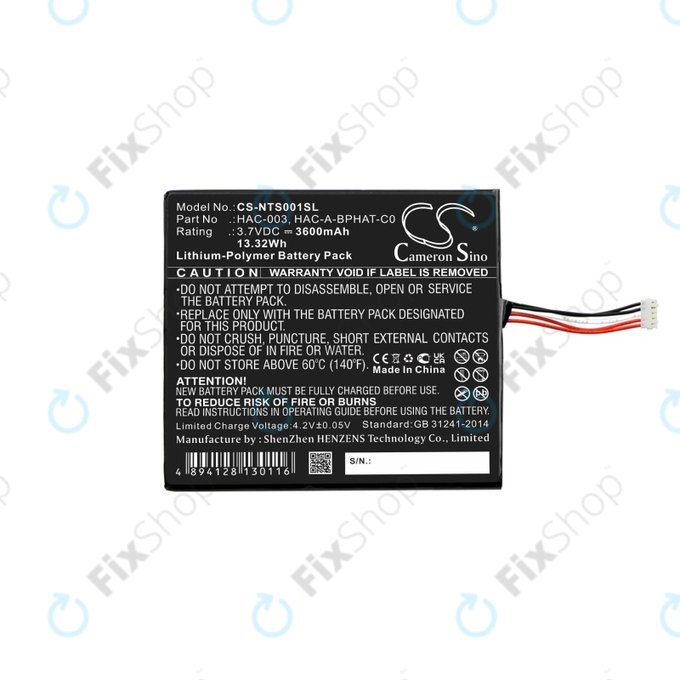 Nintendo Switch - Baterie HAC-003 3600mAh HQ