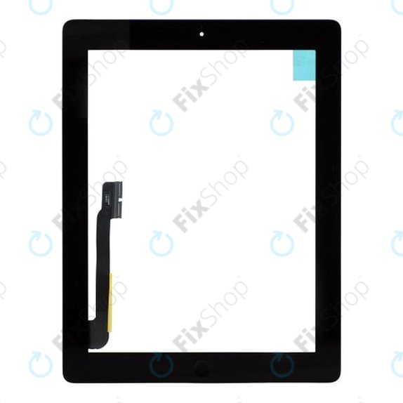 Dotykové sklo s tlačítkem domů pro iPad 3, iPad 4, Black