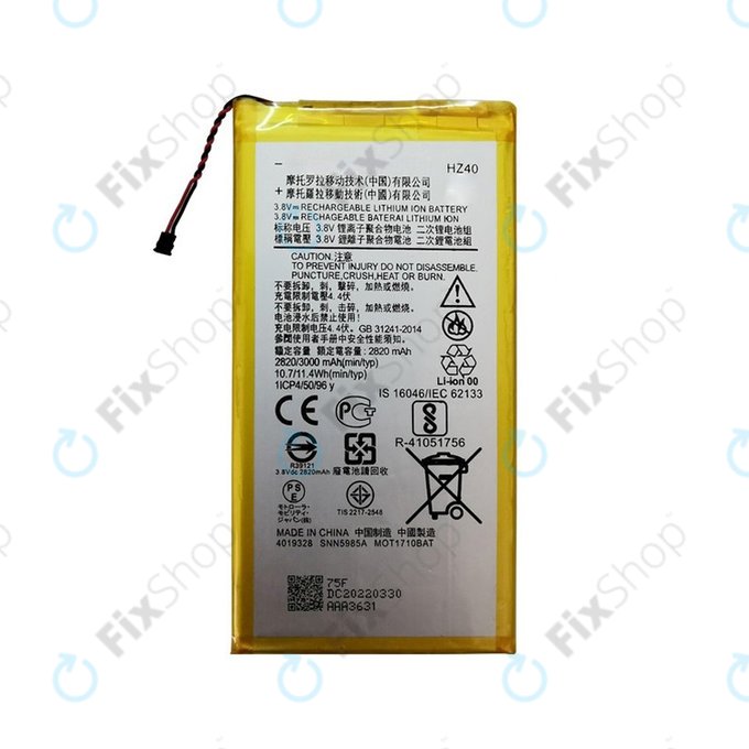 Motorola Moto Z2 Play XT1710-09 - Baterie HZ40 3000mAh