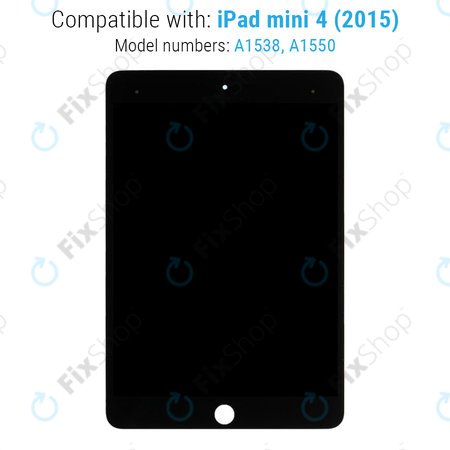 Apple iPad Mini 4 - LCD Displej + Dotykové Sklo (Black) TFT