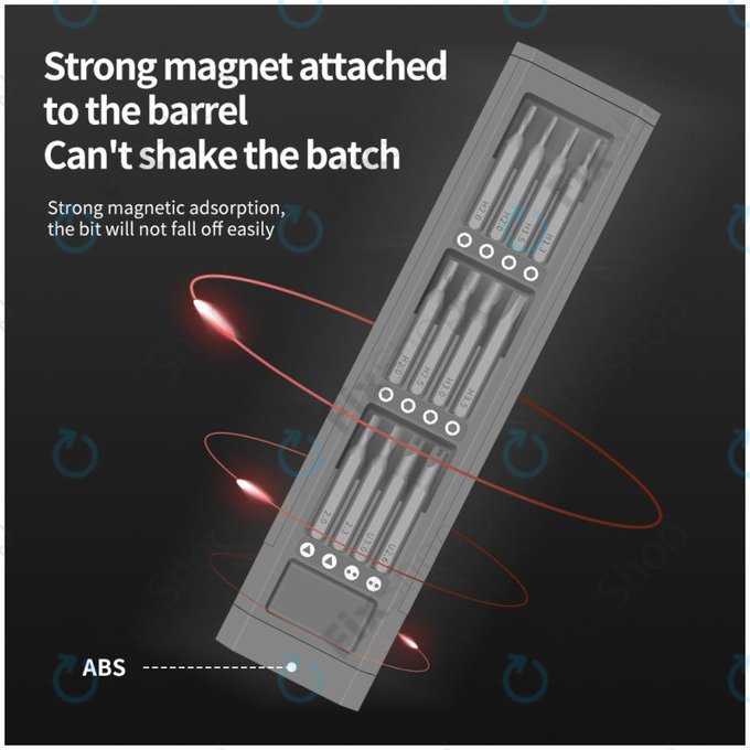 Kingsdun - Precízna Sada se Šroubovákem a Bity 44v1