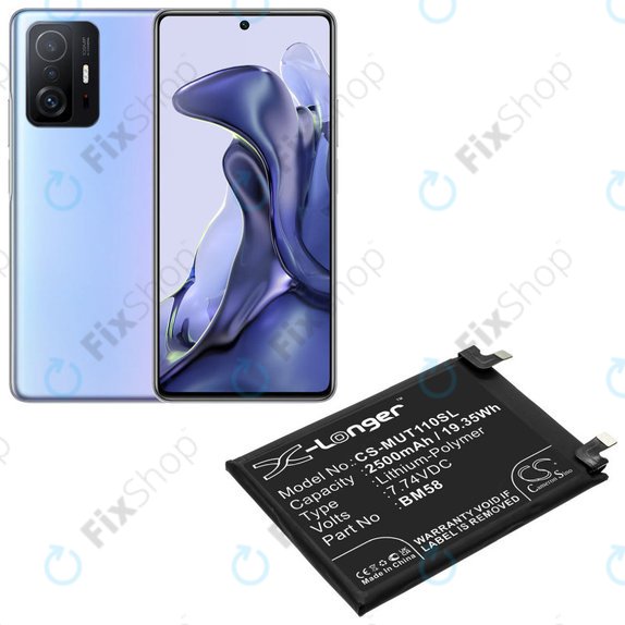 Xiaomi 11T Pro - Baterie BM58 2500mAh HQ
