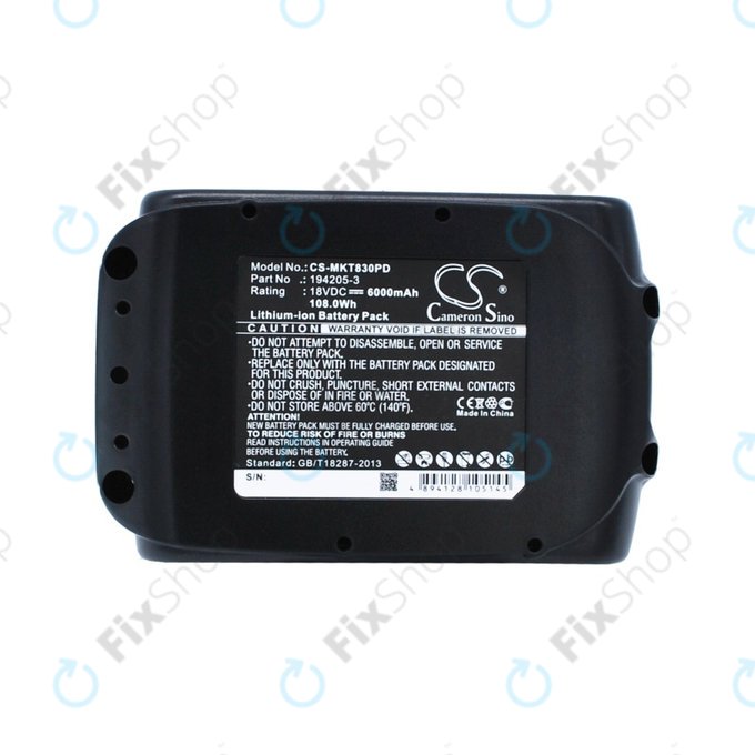Makita B, C, D, F, G, H, J, L, M, P, S, T, U, V, X-series - Baterie BL18xx Li-Ion 6000mAh HQ