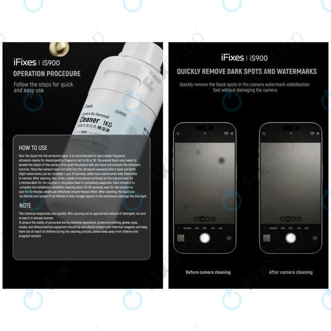 iFixes iS900 - Čistič objektivu kamery - 1000ml