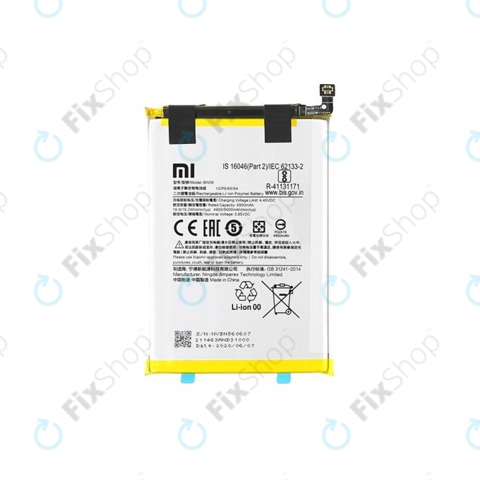 Xiaomi Redmi 9A, A1, A2 - Baterie BN56 5000mAh, BN5F 5000mAh  - 46020000425D Genuine Service Pack