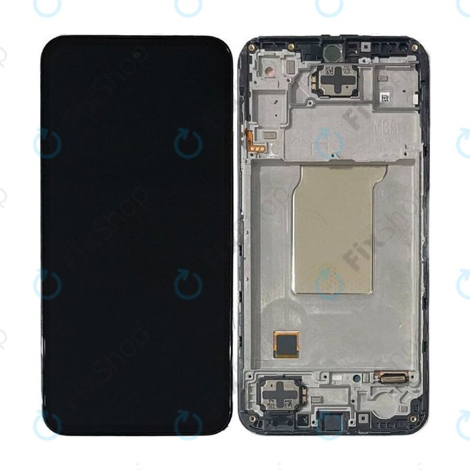 Samsung Galaxy M35 M356B - LCD Displej + Dotykové Sklo + Rám (Black) - GH82-35001A Genuine Service Pack
