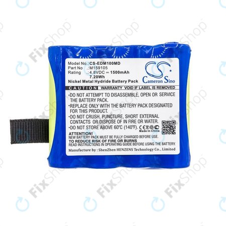 Baterie pro Edan Cs-01, Edan H100, Edan H100b, Edan H100n, 1500mAh, Ni-MH, 4.8V, 4XNR49AA1500P, HQ