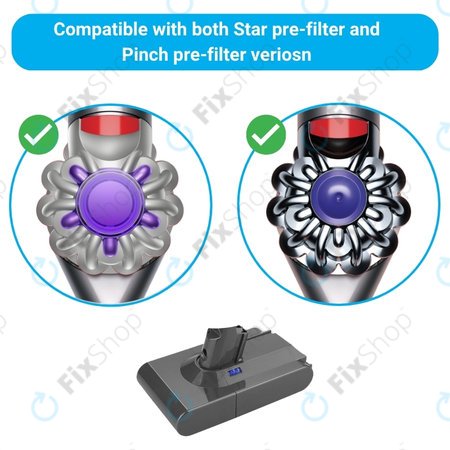 Dyson V8 - Baterie 215681, PM8-US-HFB1497A Li-Ion 21.6V 3000mAh