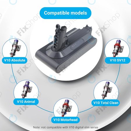 Dyson V10 - Baterie 969352-02, SV12, 206340 Li-Ion 25.2V 3000mAh HQ