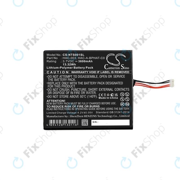Nintendo Switch - Baterie HAC-003 3600mAh HQ
