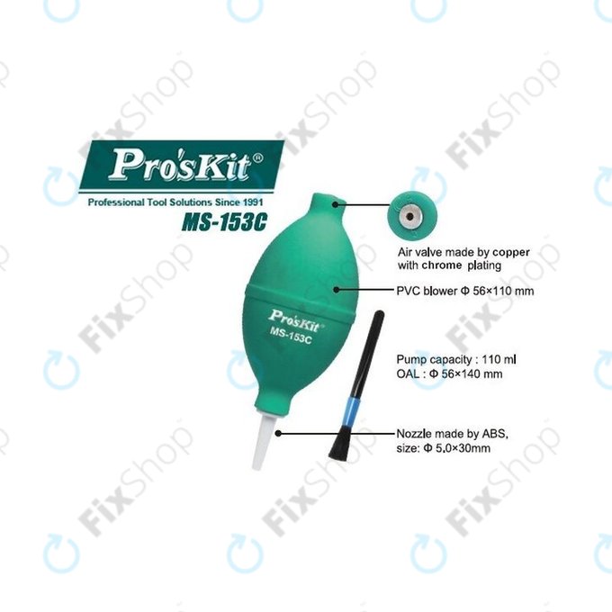 Pro'sKit MS-153C - Odfukovač Prachu pro Lepení Ochranných Skel a Fólií
