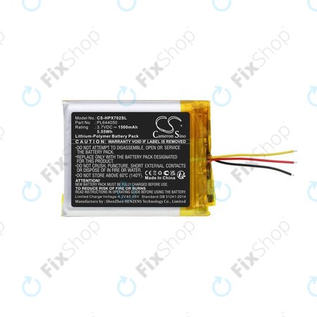 Baterie pro HyperX Cloud Flight, Cloud Alpha, 1500mAh, Li-Pol, 3.7V, PL644050, HQ