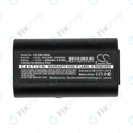 Baterie pro Dymo 260, 280, 650, 650mAh, Li-Ion, 7.4V, 14430, HQ