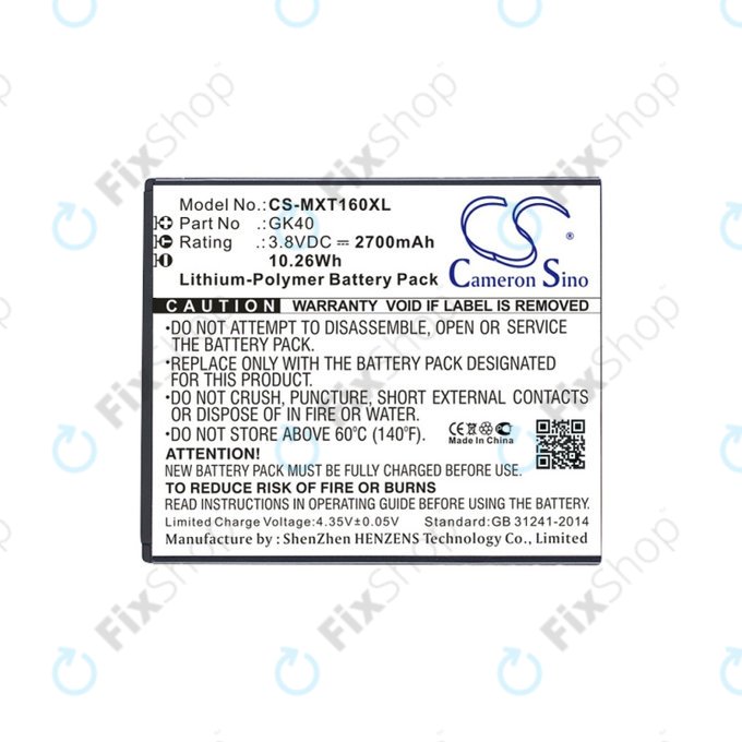 Motorola Moto E4 XT1761 - Baterie GK40 2700mAh HQ