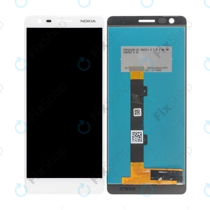 Nokia 3.1 - LCD Displej + Dotykové Sklo (White) TFT