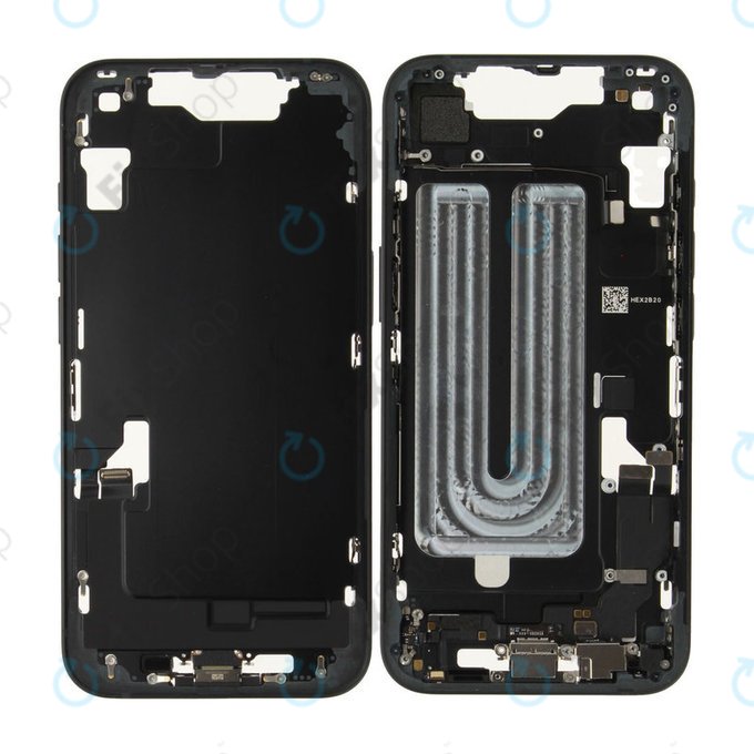 Střední Rám s Baterií pro iPhone 16e | Black | ZD076-00697 | Genuine Apple