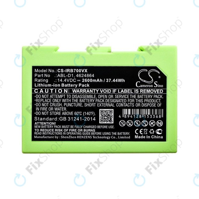 iRobot Roomba e-series, i-series - Baterie ABL-D1, 4624864, ABL-D2 Li-Ion 14.4V 2600mAh HQ
