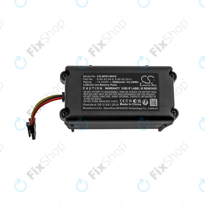 Baterie pro Sencor SRV 9250, SRV 8250, SRV 6250, SRV 4250, Blaupunkt XSMART, SRX 1002, Li-ion, 14.4V, 3000mAh, HQ