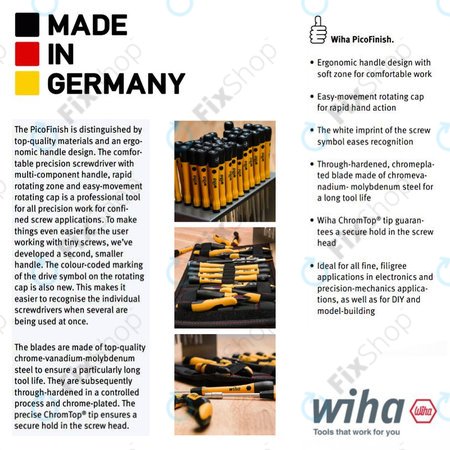 Wiha PicoFinish® ESD 271P - Přesný Šroubovák - Phillips PH00 (2.0mm)