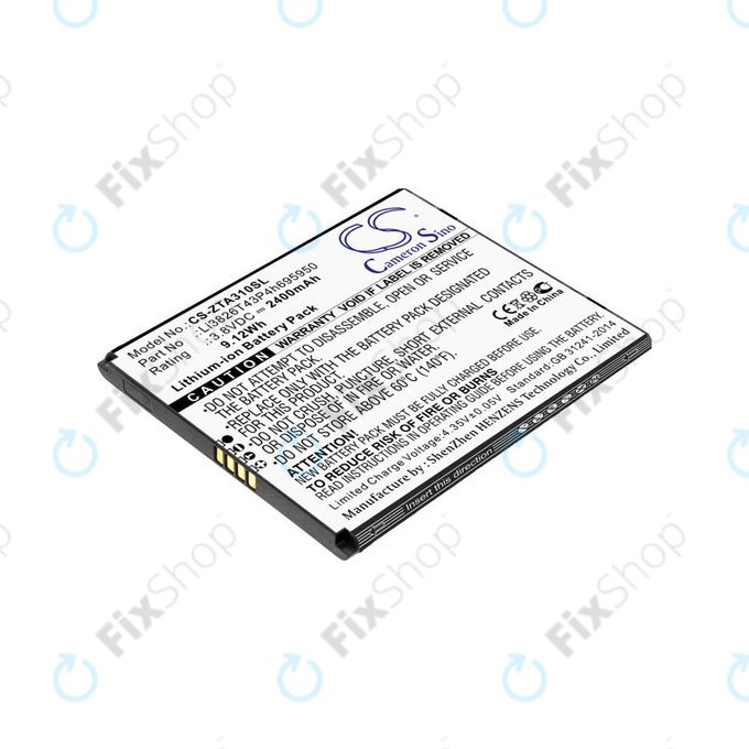 Baterie pro ZTE Blade A3, A5, Optus X Power 2, 2400mAh, Li-Ion, 3.8V, Li3826T43P4h695950, HQ