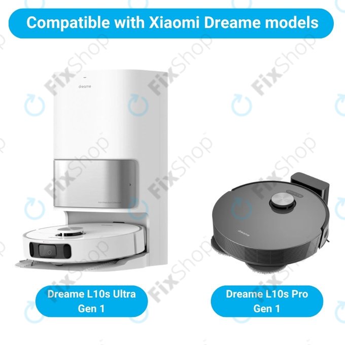 Sada náhradních dílů pro Xiaomi Dreame L10s Ultra, Xiaomi Dreame L10s Pro (1x Hlavní kartáč, 2x Filtr, 2x Boční kartáč, 4x Mopovací útěrka, 2x Sáček na prach)