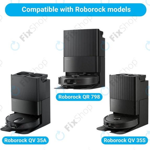 Sada náhradních dílů pro Roborock QV 35A, QR 798, QV35S (1x Hlavní kartáč, 2x Filtr, 2x Boční kartáč, 4x Mopovací útěrka, 2x Sáček na prach)