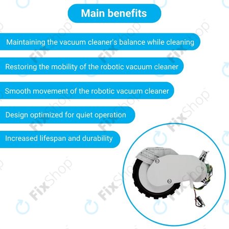 Xiaomi Robot Vacuum X20, S10, Dreame X30, X20, X10 Pro - Kolo s Motorem (Pravé) (Bílé)