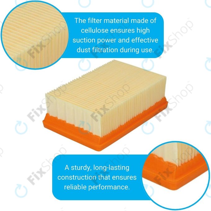 Kärcher WD-series, MV-series, KWD-series - Plochý Prachový Filtr