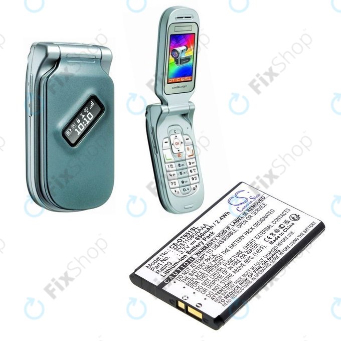 Baterie pro Alcatel Lollipops, 650mAh, Li-Ion, 3.7V, 3DS11080AAAA, HQ