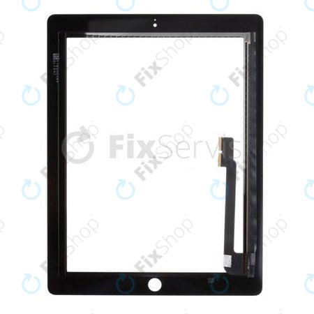 Apple iPad 3, iPad 4 - Dotykové Sklo (Black)