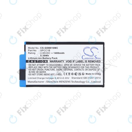 Baterie pro GoPro Max, Max 360, Acbat-001, 1400mAh, Li-Ion, 3.85V, SPCC1B, HQ