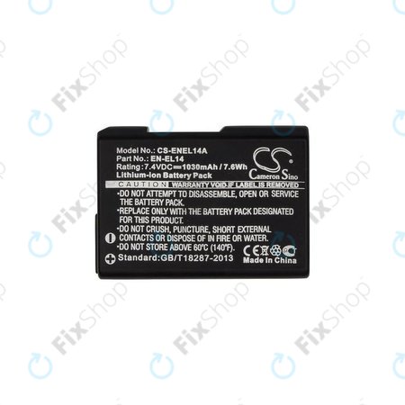 Nikon Coolpix D-series, P-series - Baterie EN-EL14 Li-Ion 1030mAh HQ