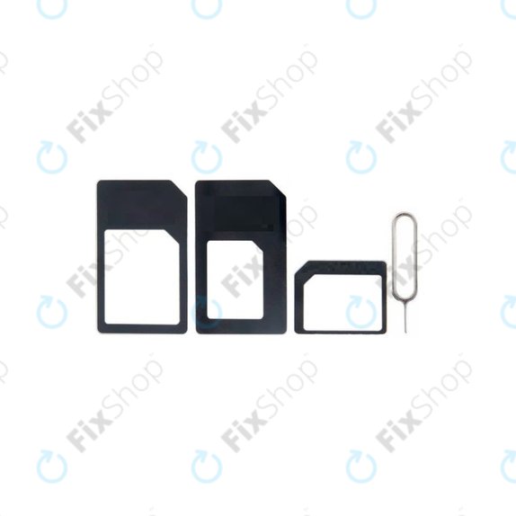 SIM Adaptér 3v1 (NanoSIM, MicroSIM, MiniSIM) + Otvírač SIM Slotu