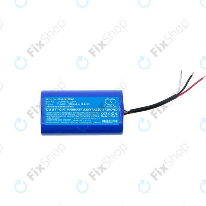 Baterie pro DJI Mobile 3, 4, Osmo Mobile 2, Mobile 3, Mobile 4, 2600mAh, Li-Ion, 7.4V, 2ICR18650-2S1P, HQ