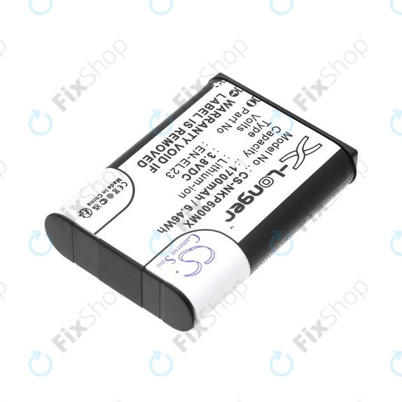 Baterie pro Nikon Coolpix, 1700mAh, Li-Ion, 3.8V, EN-EL23, HQ