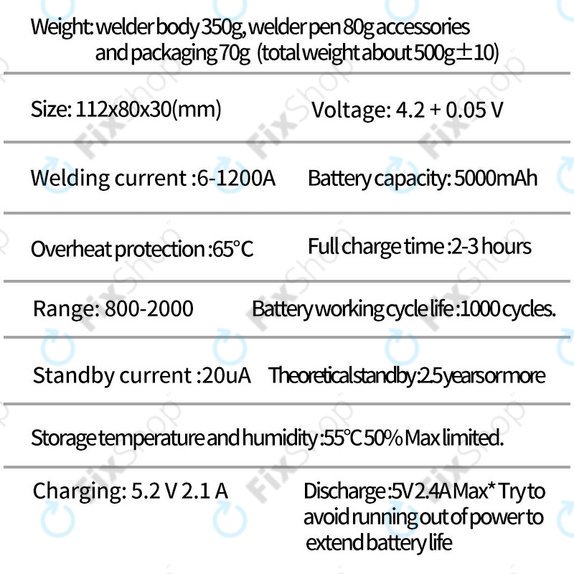 Docreate SW - Přenosná Bodová Svářečka Baterií s Displejem (5000mAh)