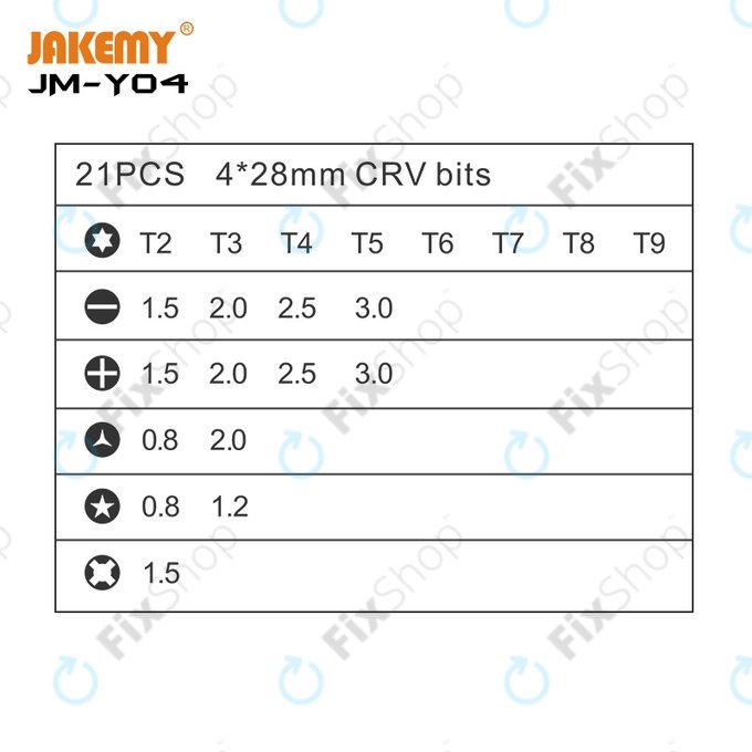 Jakemy JM-Y04 - Elektrický Šroubovák + Magnetická Podložka 25v1