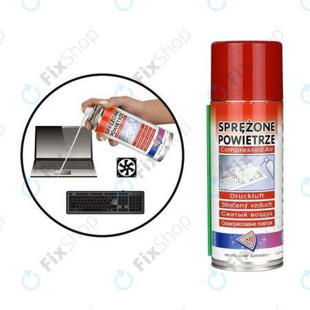 Micro Chip Electronic - Stlačený Vzduch na Čištění Elektroniky - 400ml