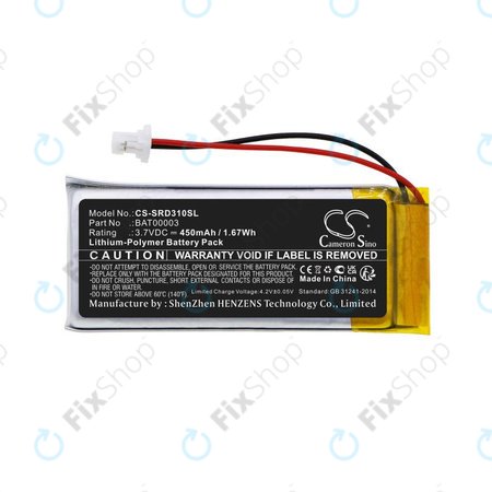 Baterie pro Cardo Q1, Q3, 450mAh, Li-Pol, 3.7V, BAT00003, HQ