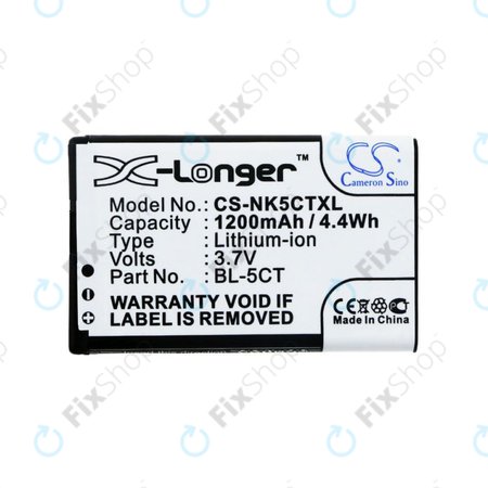 Baterie pro Nokia 5220, 5630, 6303, 6700, C5, 1200mAh, Li-Ion, 3.7V, BL-5CT, HQ