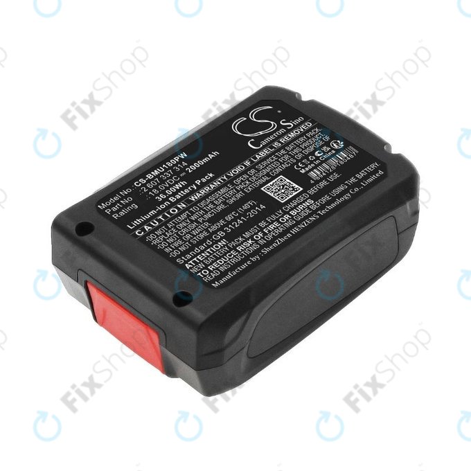 Bosch 18V - Baterie 2 607 337 314 Li-Ion 18.0V 2000mAh HQ