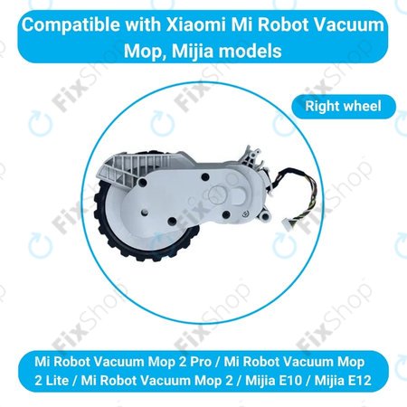 Xiaomi Mijia E10, E12, Mi Robot Vacuum Mop 2 Lite, 2 Pro - Kolo s Motorem (Pravé) (Bílé)